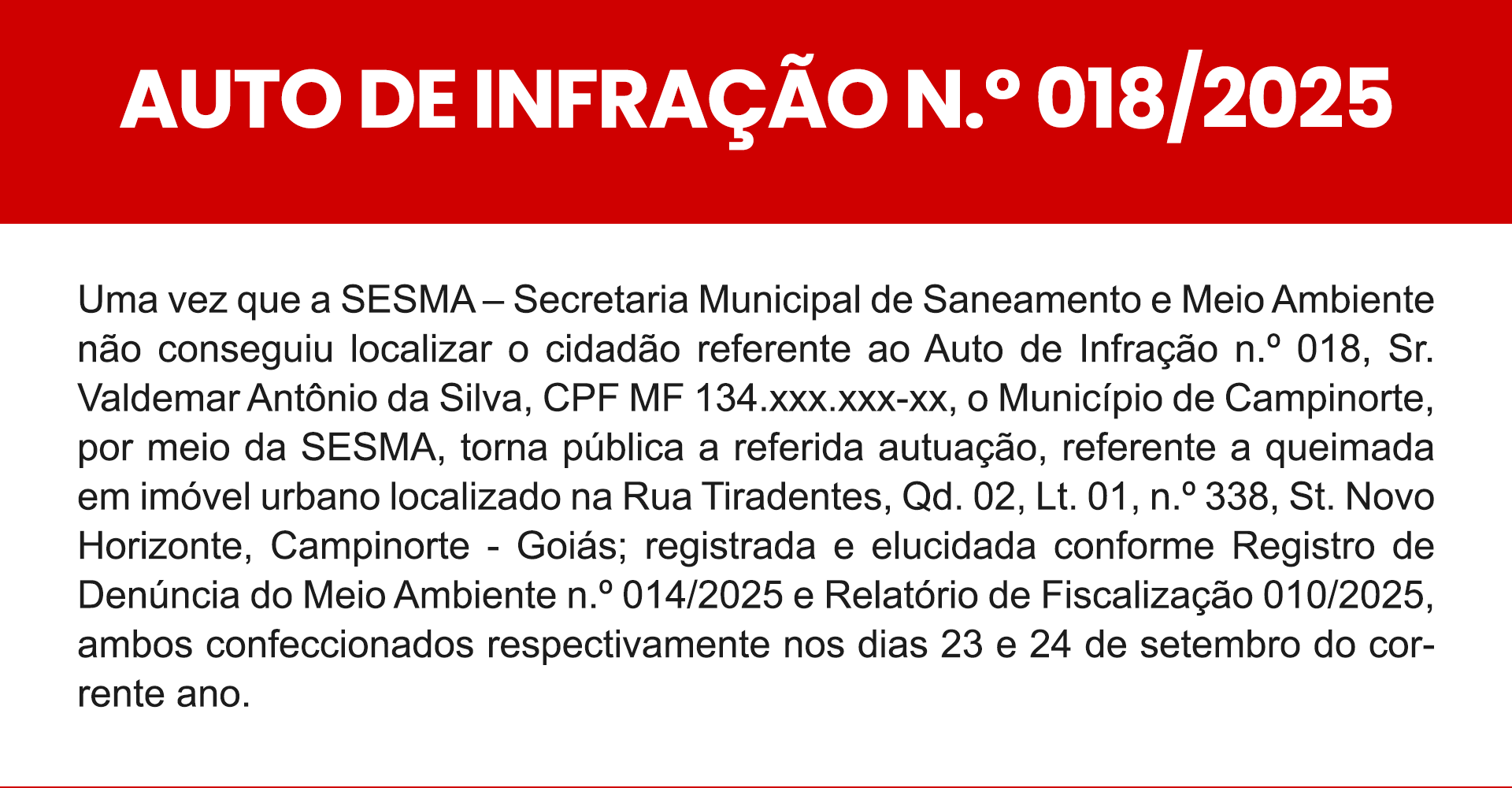 AUTO DE INFRAÇÃO -- FINAL