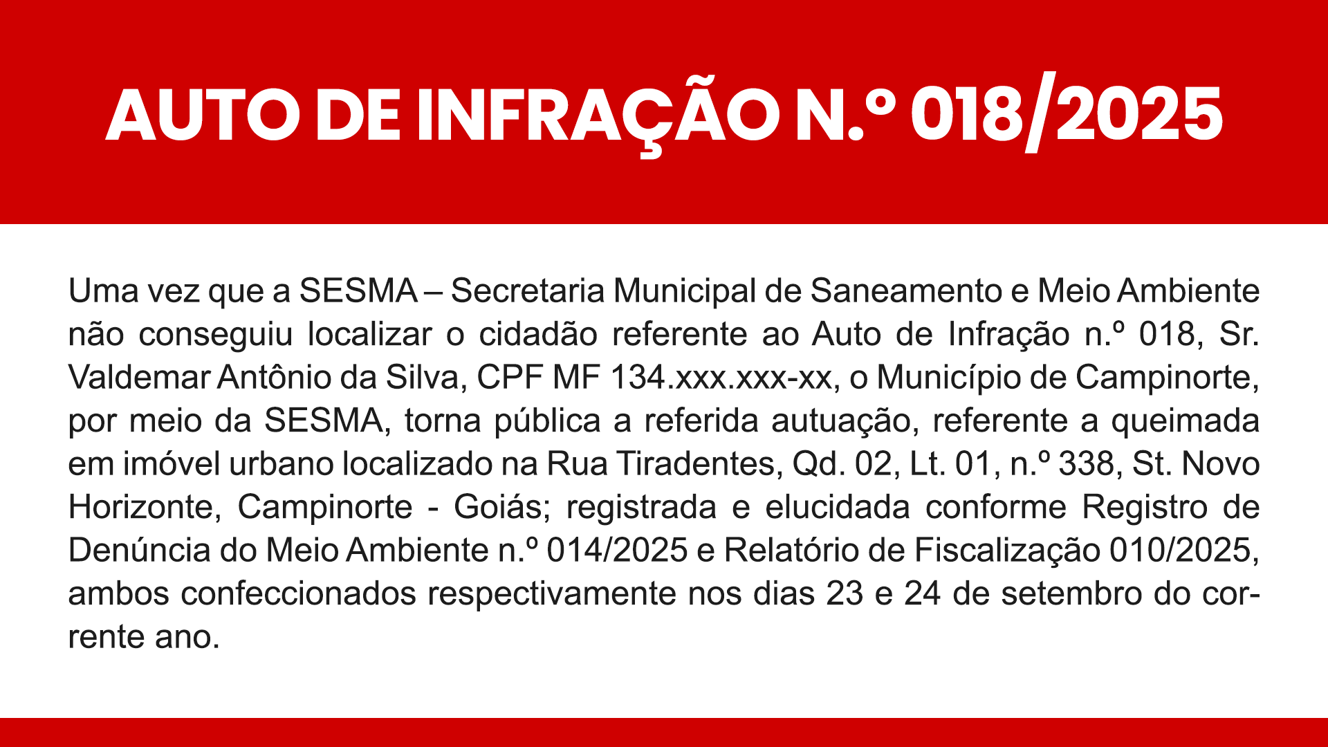 AUTO DE INFRAÇÃO -- FINAL